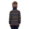 Thomas Cook Boy's Peter Stripe Rugby - Navy/Dark Tan