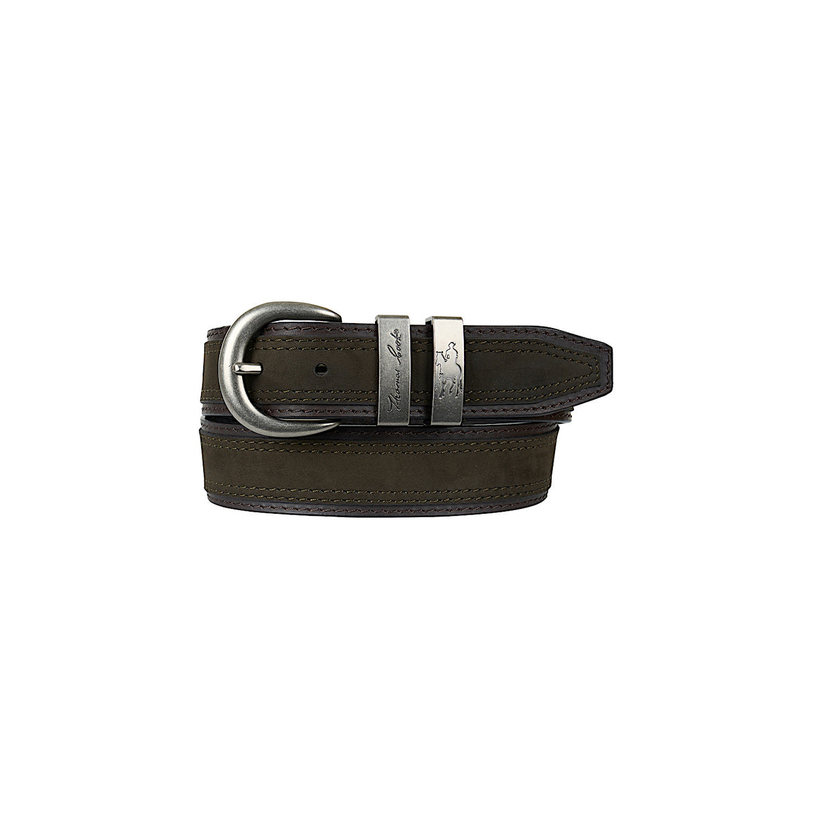 Thomas Cook Stanley Belt - Khaki/Chocolate