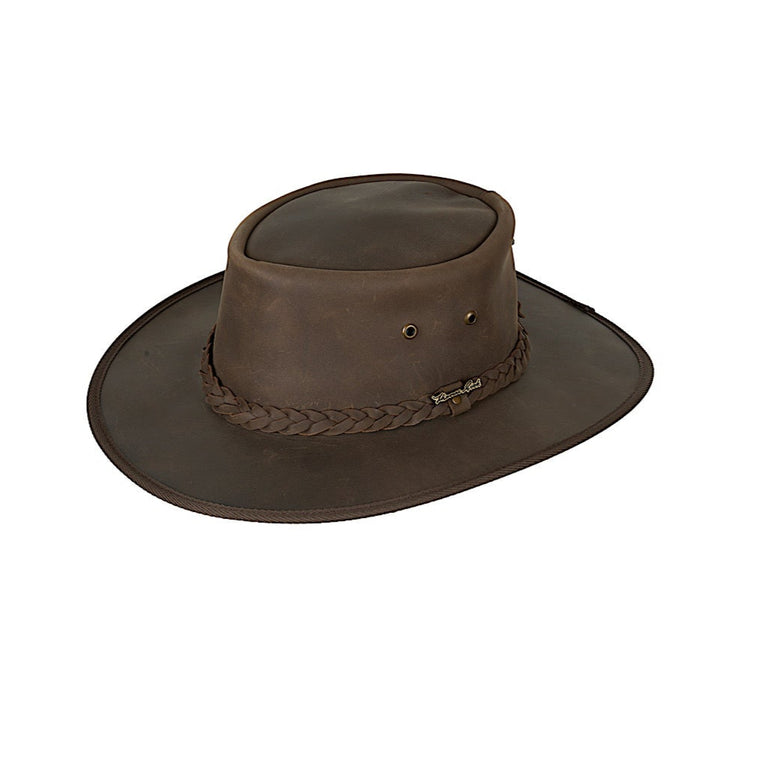 Thomas Cook Denham Leather Hat - Chocolate