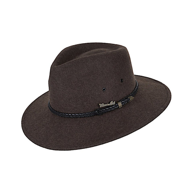 Thomas Cook Wanderer Crushable Hat - Dark Brown Marle