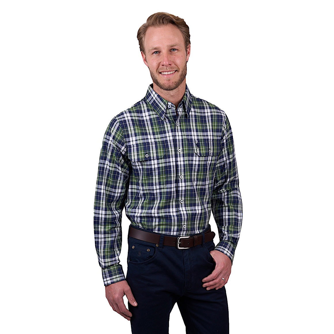 Thomas Cook Men's Shane Check Shirt - Navy/Green