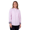 Hard Slog Women's Milly Half Placket Long Sleeve Shirt - Pale Pink