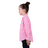 Hard Slog Kid's Melly Half Placket Long Sleeve Shirt - Pink