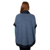 Thomas Cook Women's Isabella Cable Poncho - Blue Marle