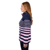 Thomas Cook Women's Cecilia 1/4 Zip Stripe Rugby - Pink