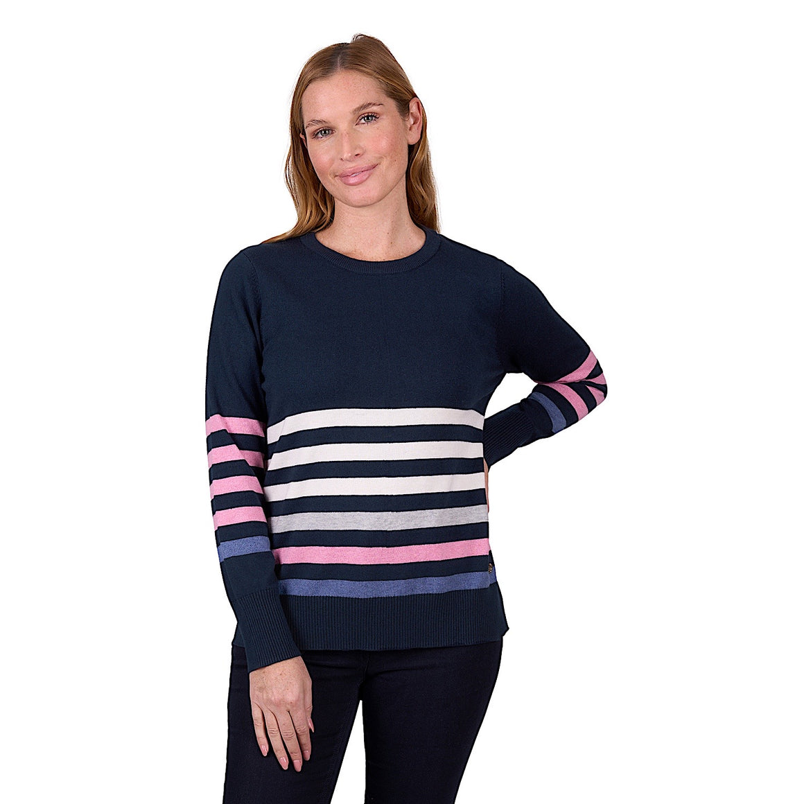 Thomas Cook Women's Abigail Stripe Knit Jumper - Navy