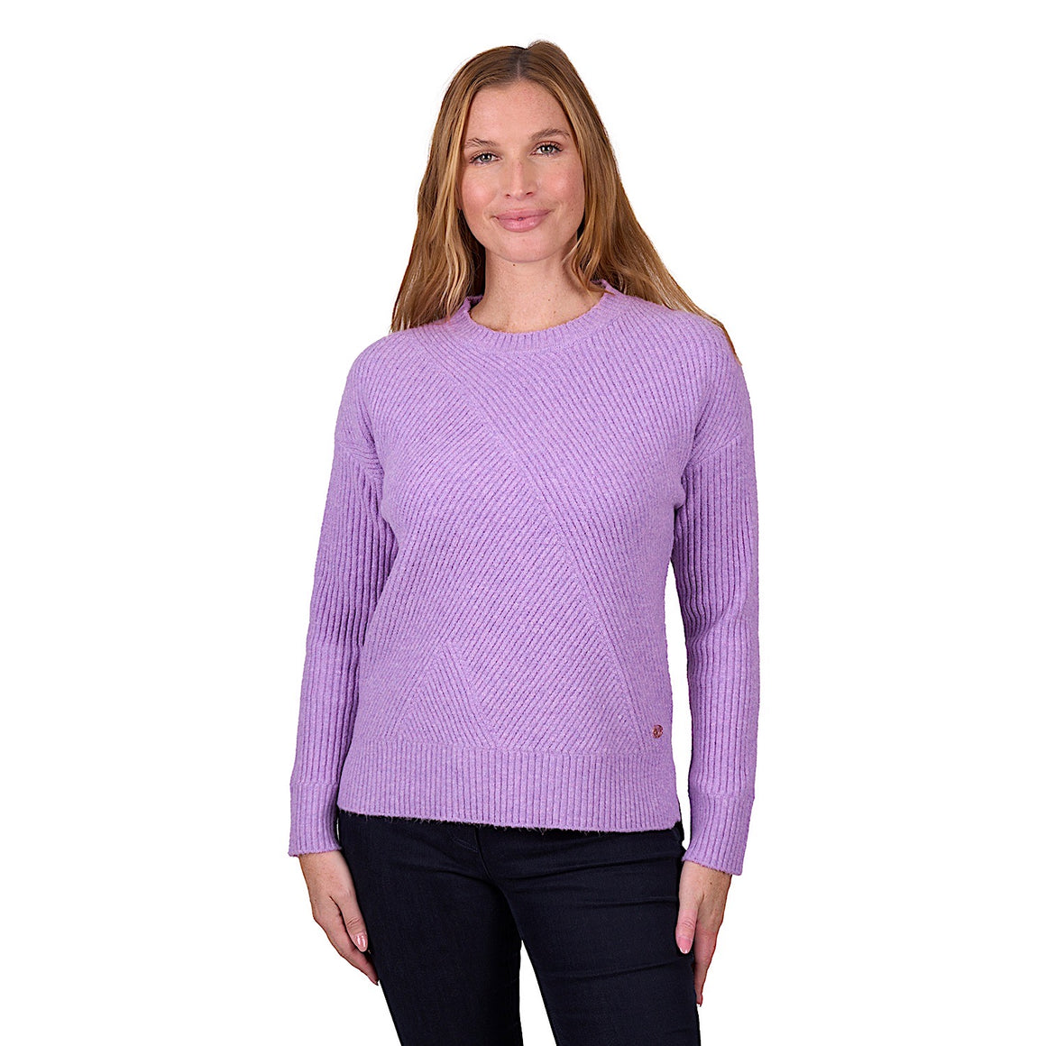 Thomas Cook Women's Sofia Rib Knit Jumper - Lilac Marle