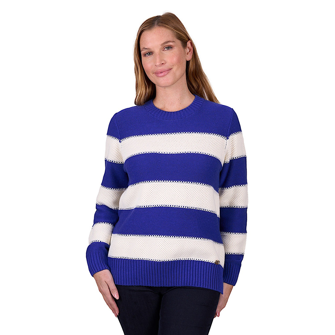 Thomas Cook Women's Alison Stripe Knit Jumper - Royal Blue