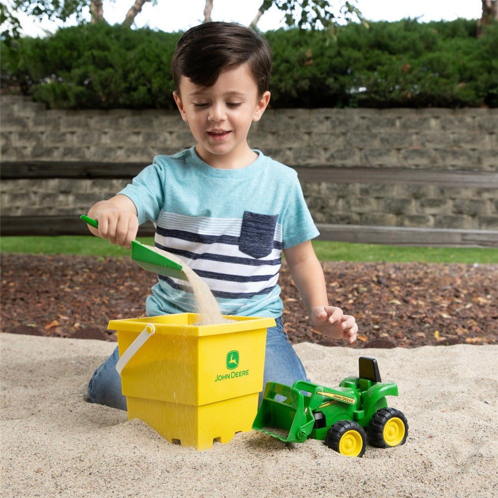 John Deere Kid’s Sand Pit Bucket Set: Tractor Bucket & Shovel
