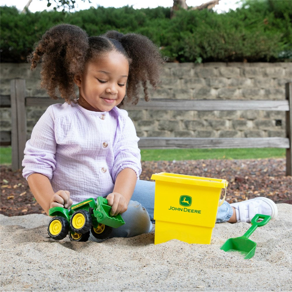 John Deere Kid’s Sand Pit Bucket Set: Tractor Bucket & Shovel