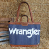 Wrangler Women's Canvas Iconic Logo Tote  - Navy/White