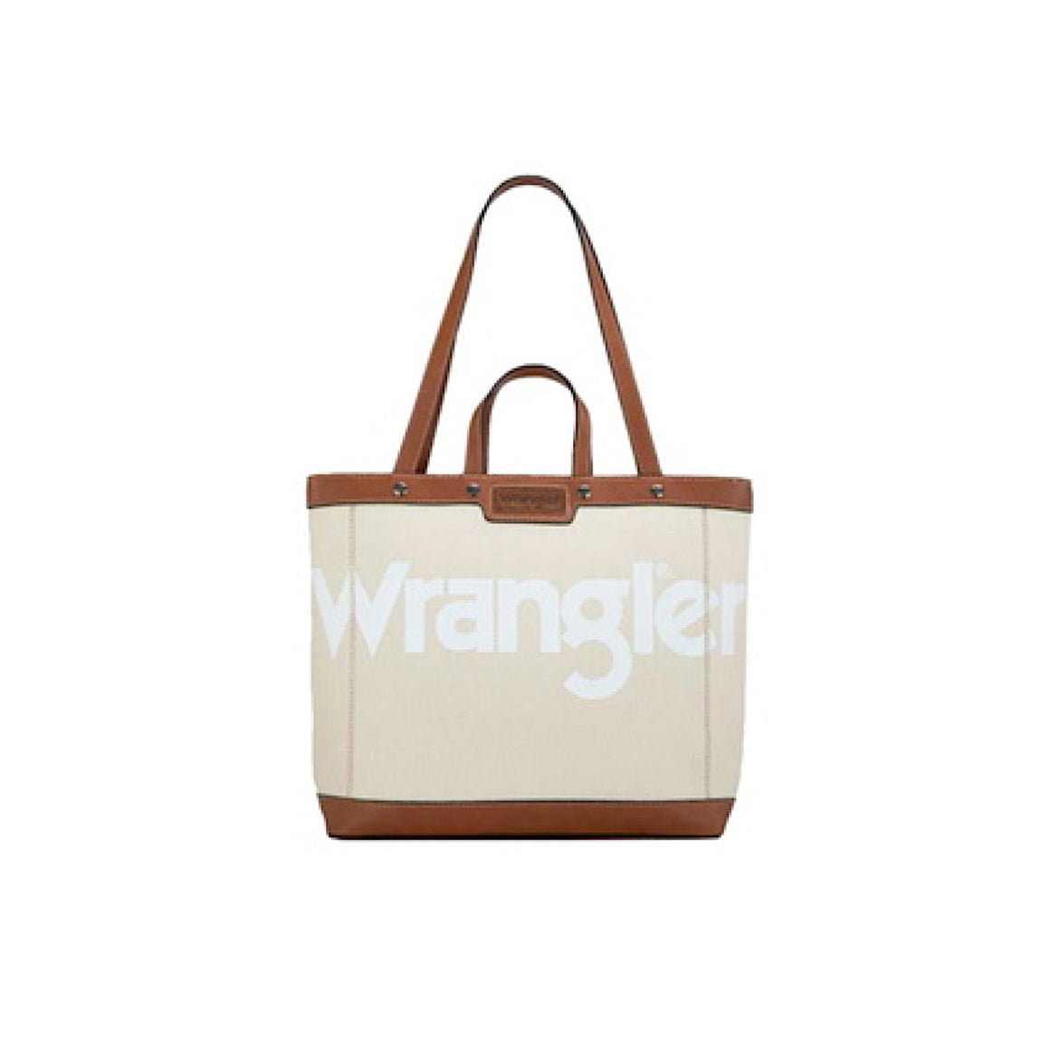 Wrangler Women's Canvas Iconic Logo Tote  - Natural