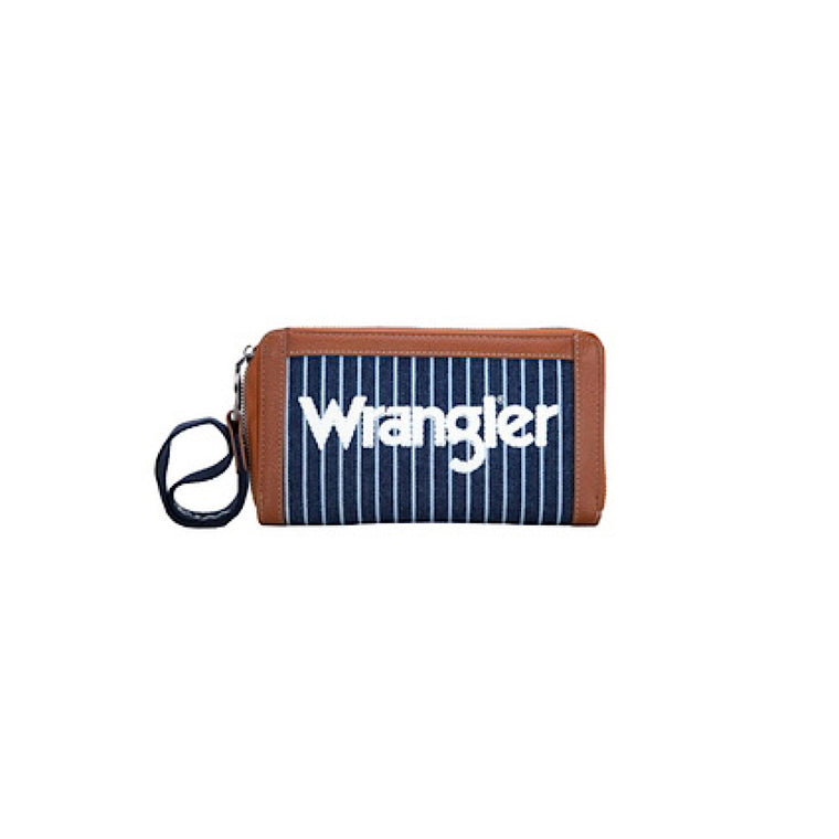 Wrangler Women's Canvas Iconic Logo Wallet - Navy/White