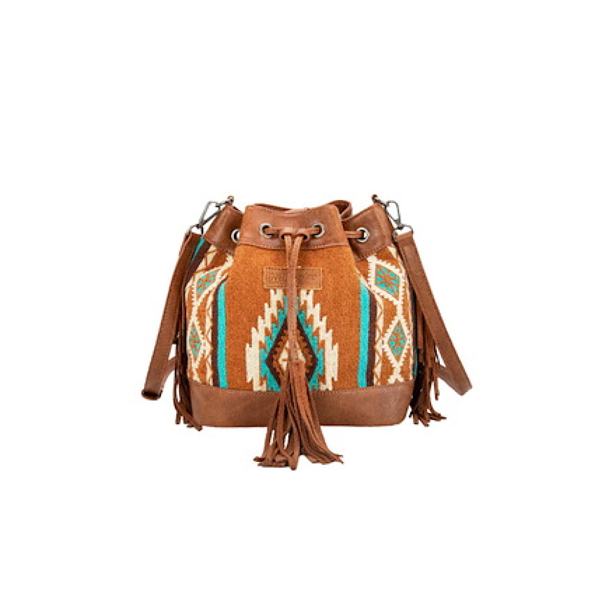 Wrangler Women's Maya Aztec Bucket Bag - Tan