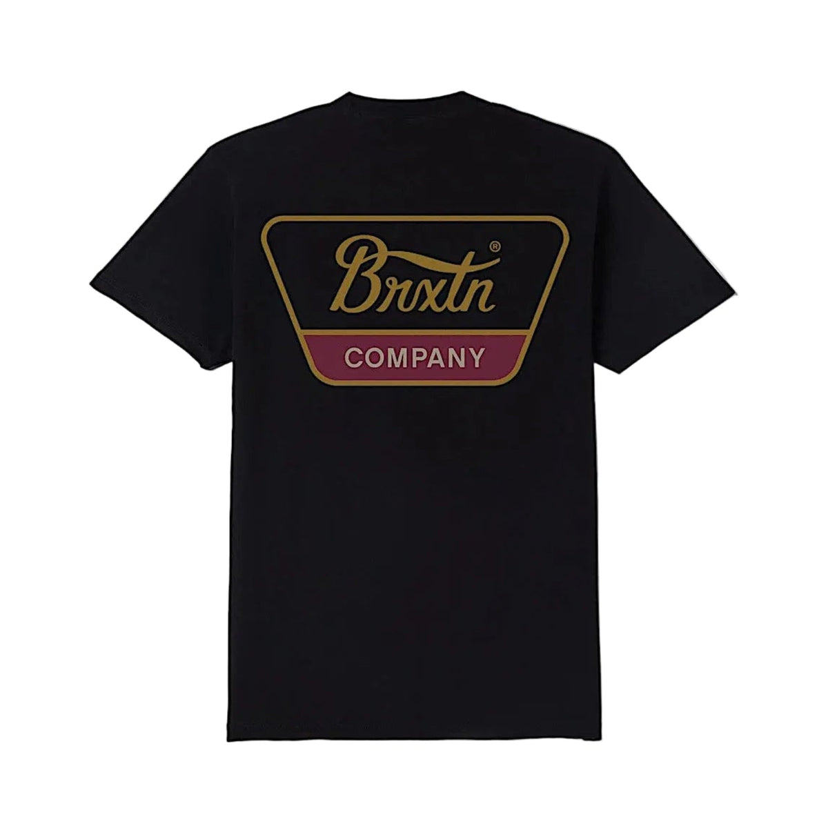 Brixton Men's Linwood Standard T-Shirt - Black/Metal Bronze/Red Mahogan