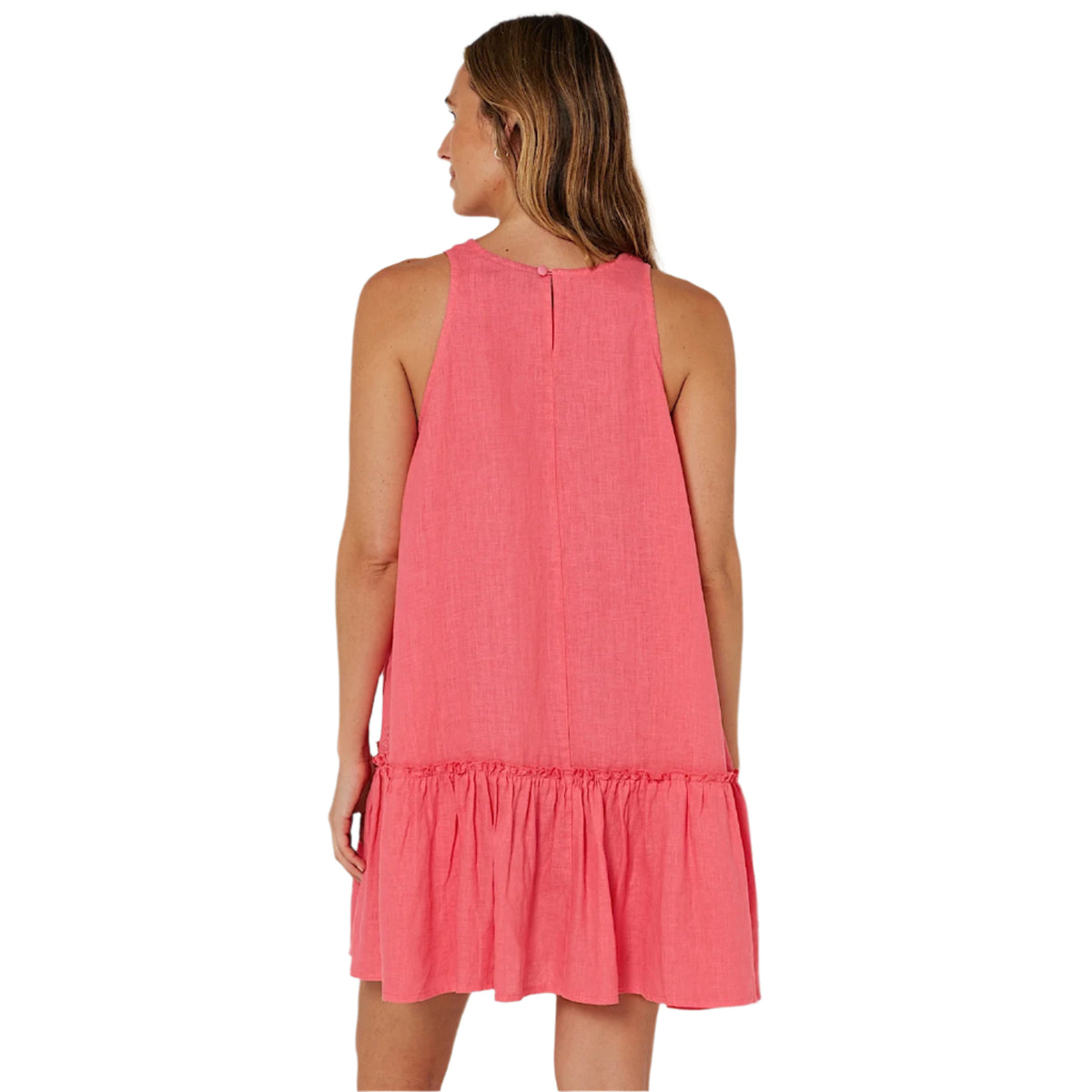 Pilbara Women’s Linen Sun Dress - Lipstick