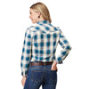 Roper Womens West Made Collection L/S Shirt Plaid Blue