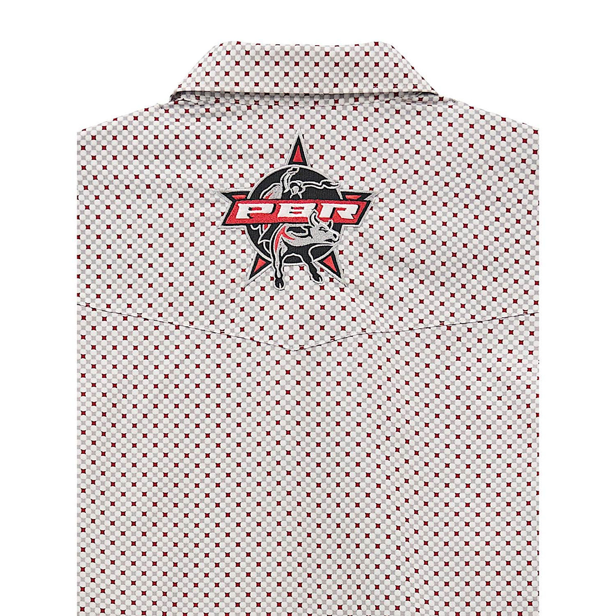 Wrangler Men’s PBR Logo Classic Fit Shirt - Gray/Red