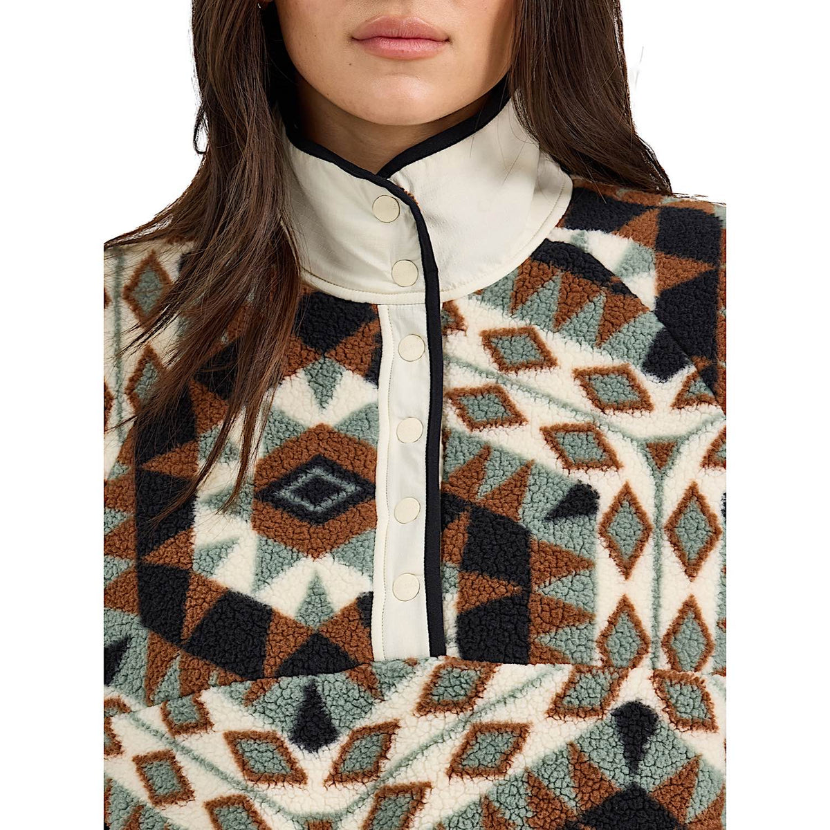 Wrangler Women’s Sherpa Snap Pullover - Green