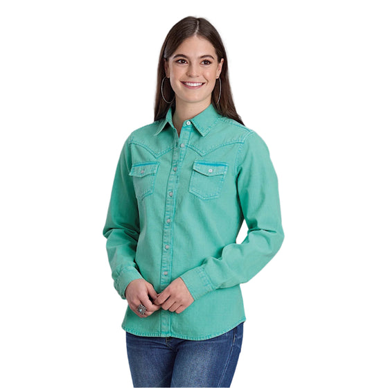 Roper Women's Five Star Collection Western Shirt - Turquoise Denim