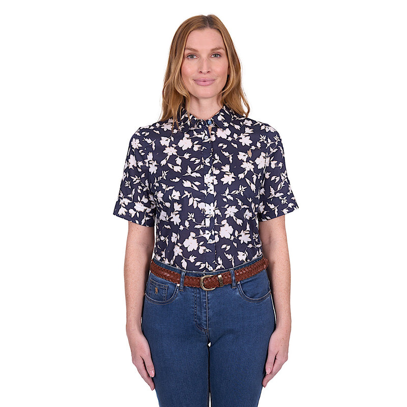Thomas Cook Women’s Celine Short Sleeve Shirt - Navy/Tan