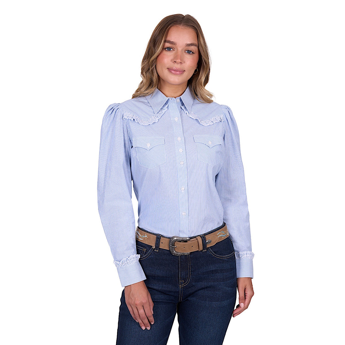 Pure Western Women's Lexi Shirt - Blue