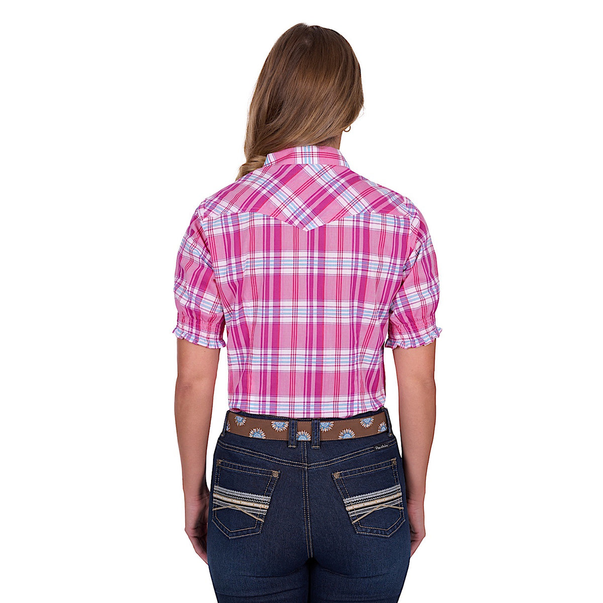 Pure Western Women’s Leni Short Sleeve Shirt - Pink