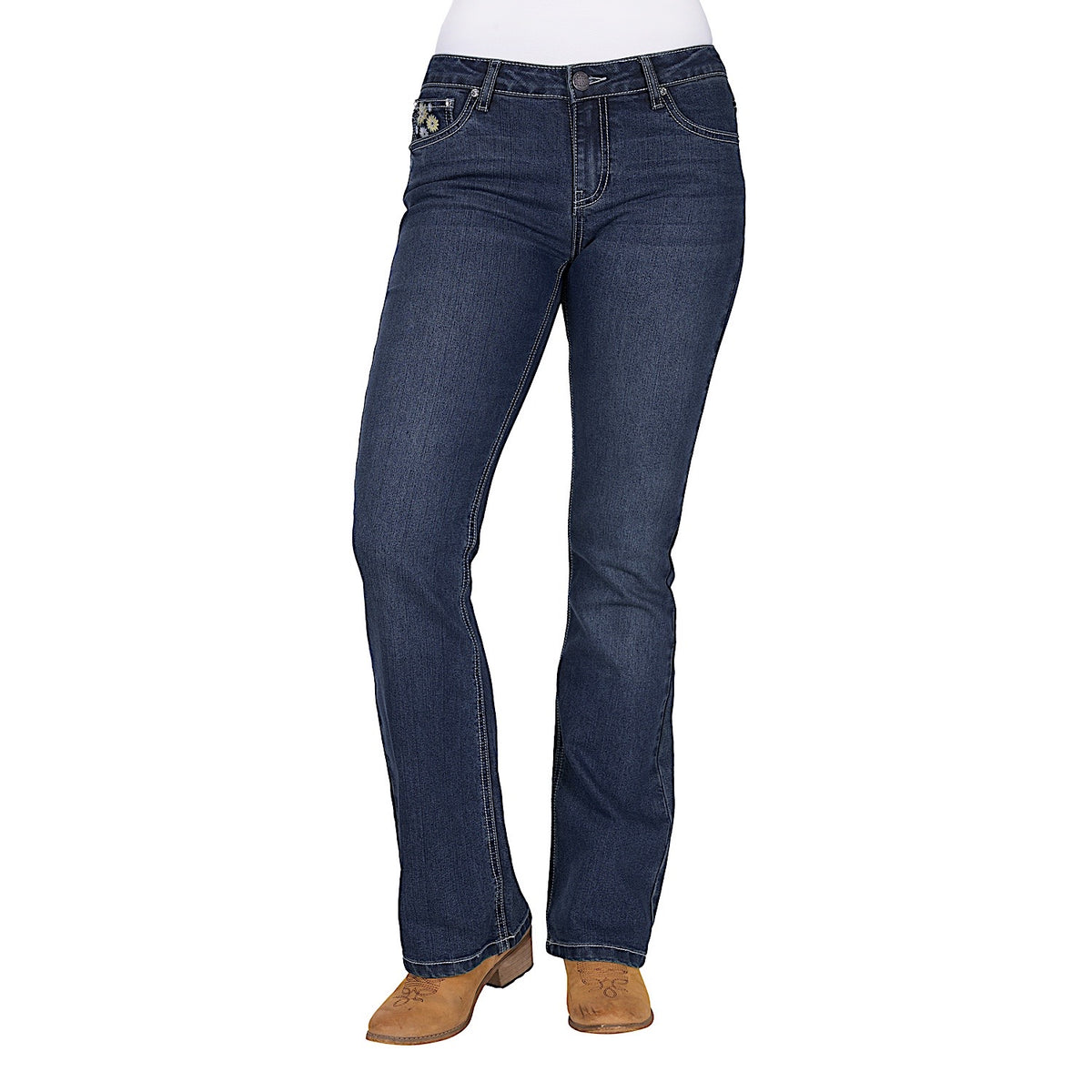 Pure Western Women’s Jay Boot Cut Jean 32L - Indigo
