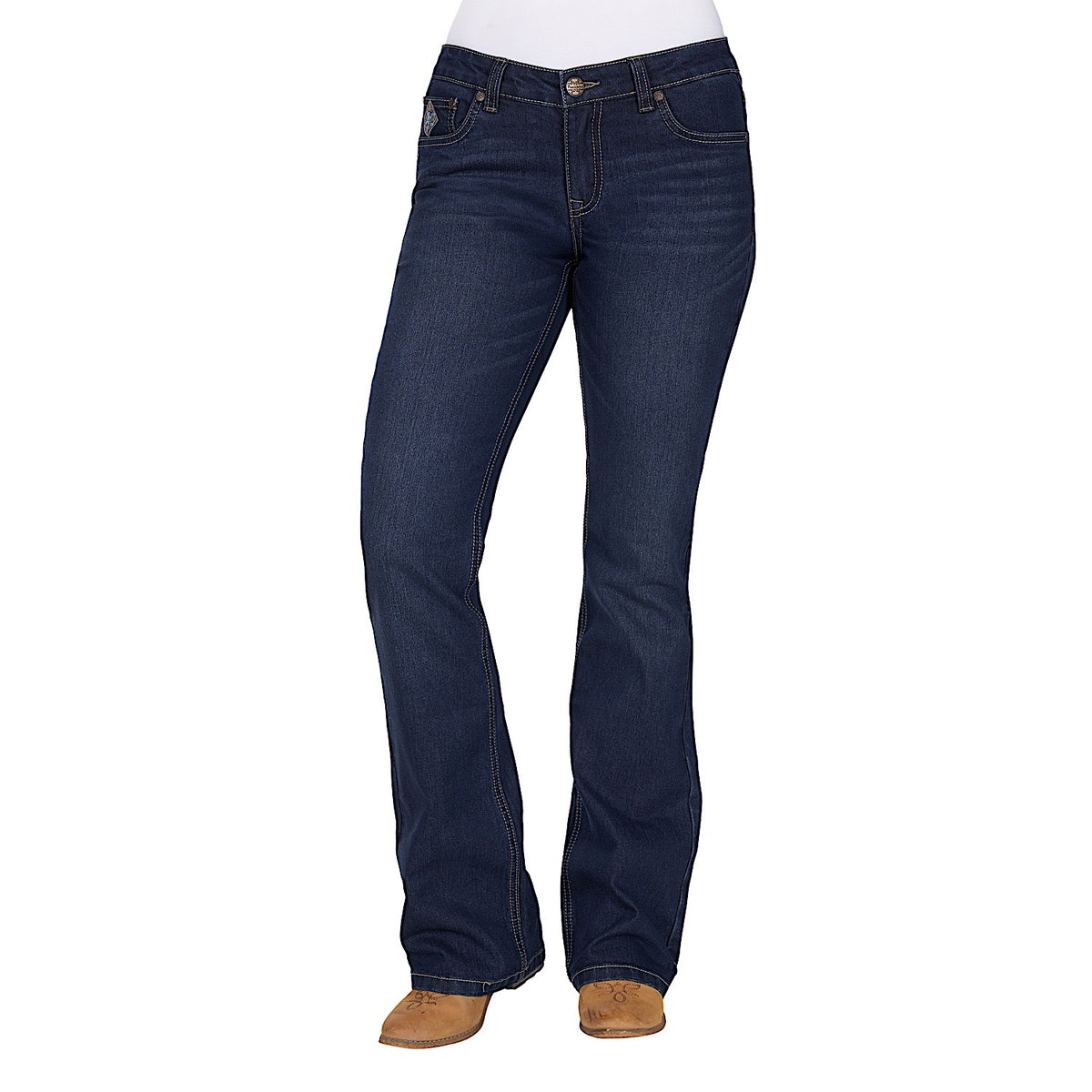 Pure Western Women’s Ana Boot Cut Jean 34L - Evening Sky