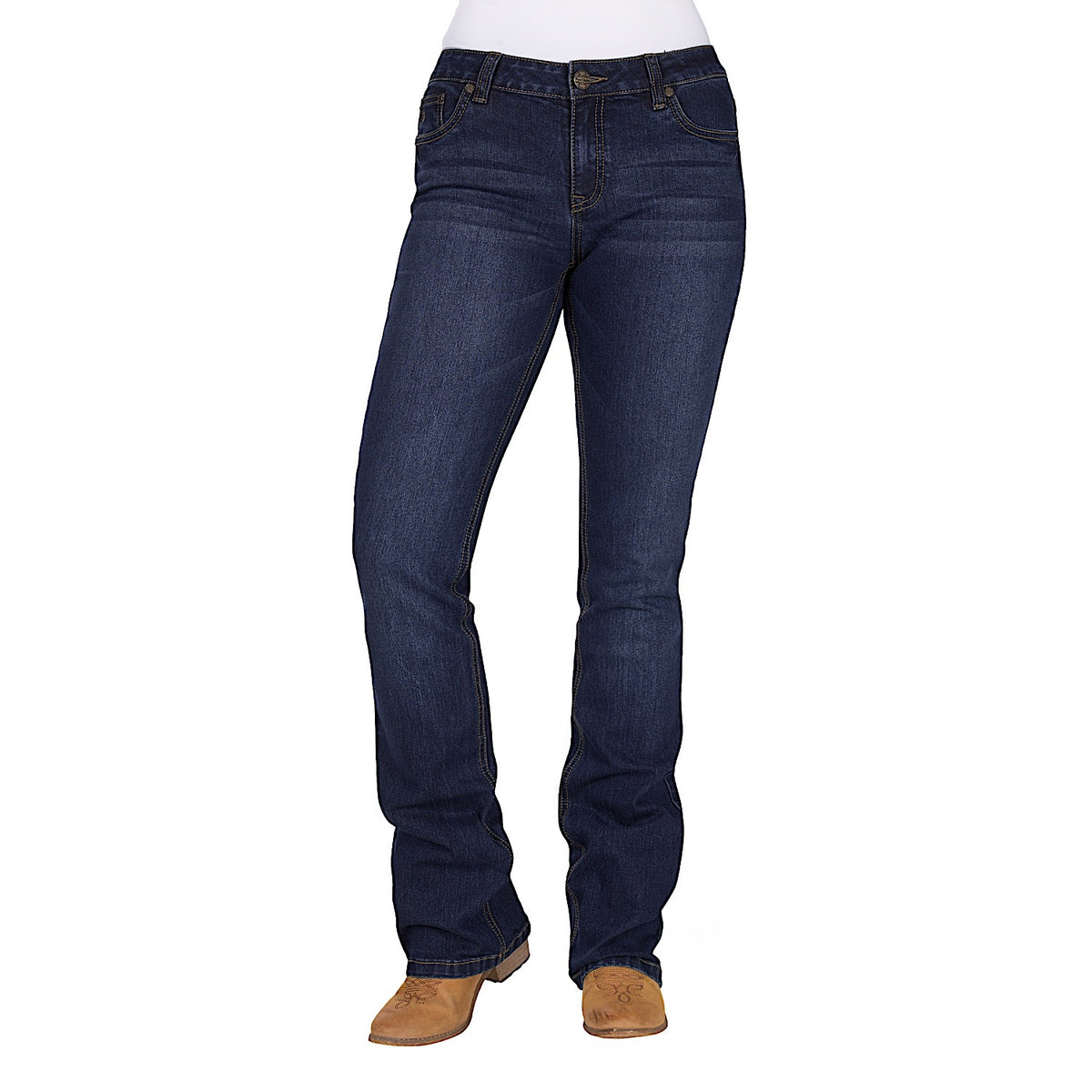 Pure Western Women’s Sam Relaxed Rider Jean 36L - Midnight