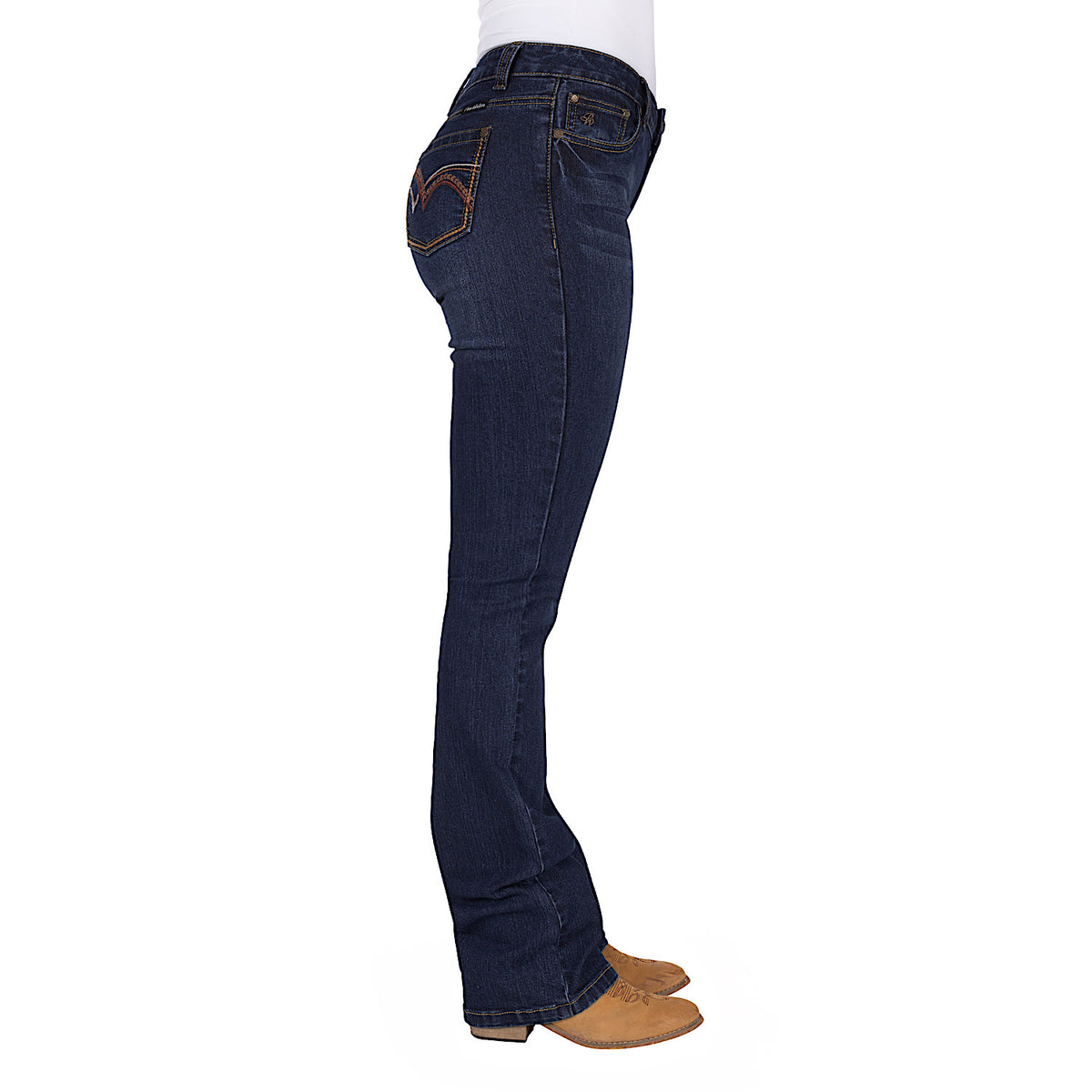 Pure Western Women’s Sam Relaxed Rider Jean 36L - Midnight
