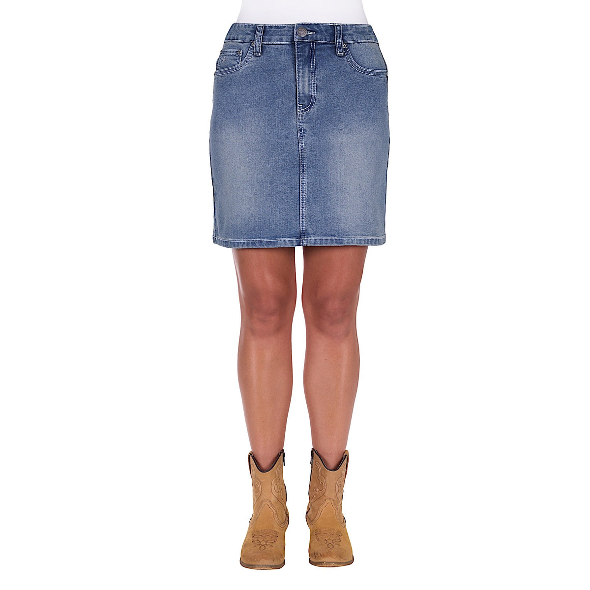 Pure Western Women’s Bailey Denim Skirt - Summer Sky
