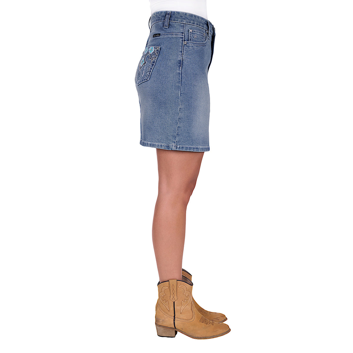 Pure Western Women’s Bailey Denim Skirt - Summer Sky