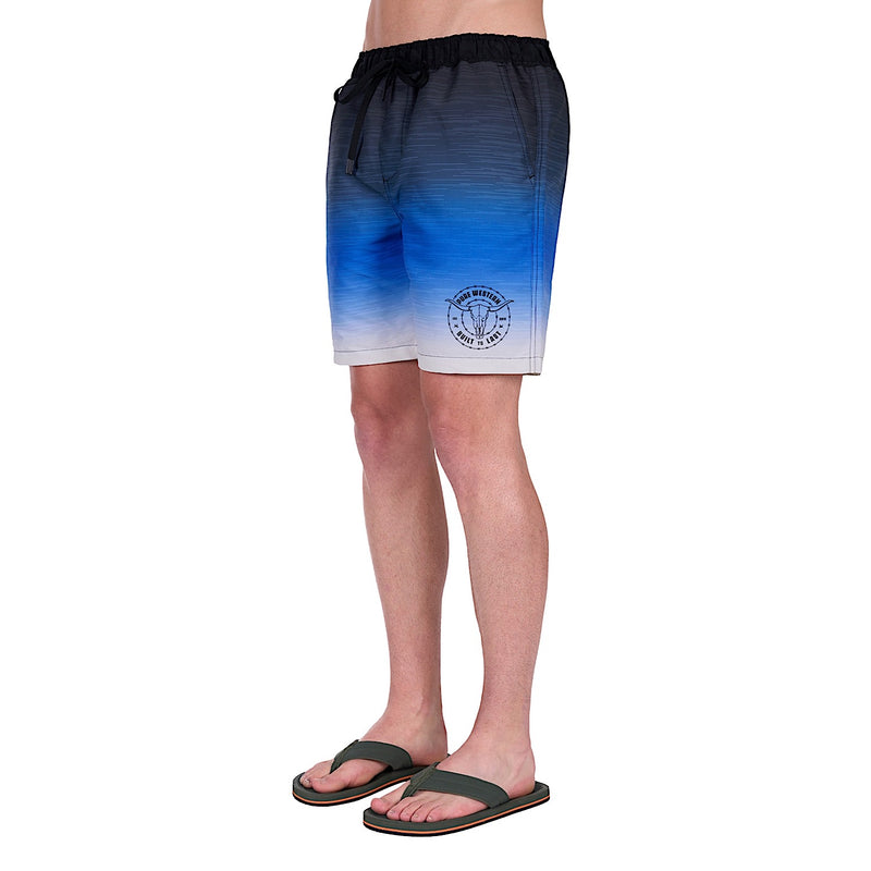 Pure Western Men’s Phillip Boardshort - Black/Royal