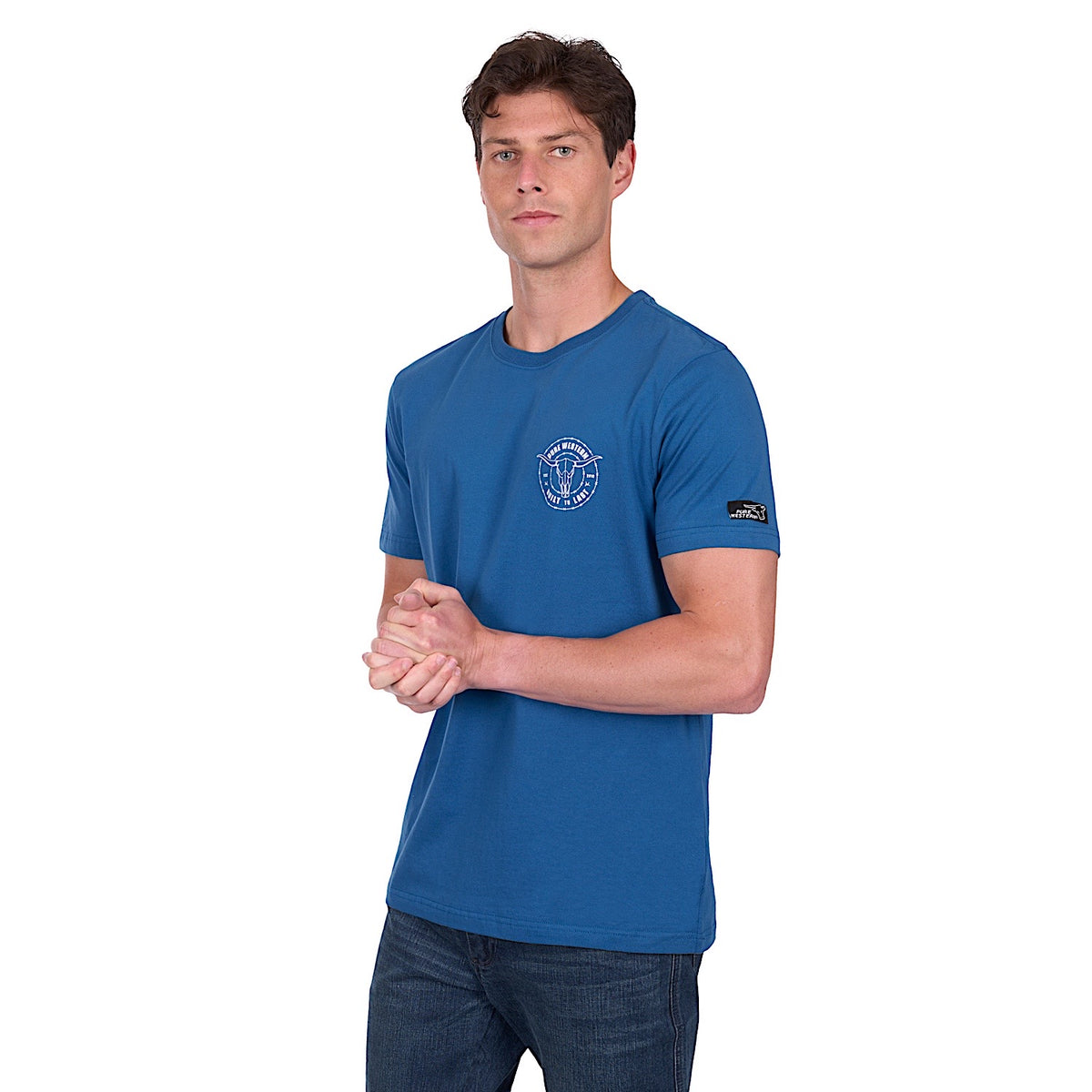 Pure Western Men’s Walker Tee - Denim