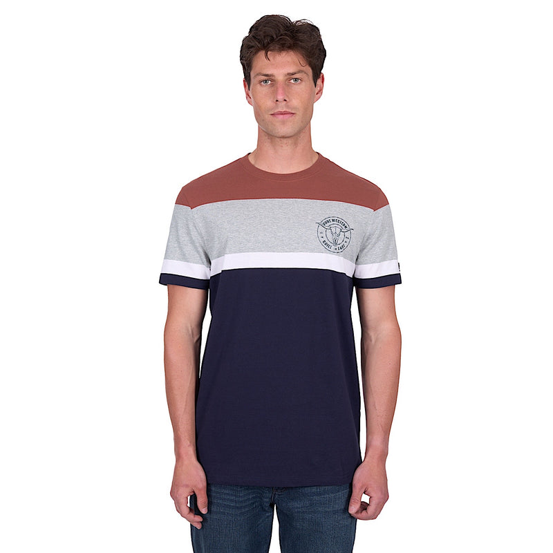 Pure Western Men’s Jeffery Tee - Navy/Rust