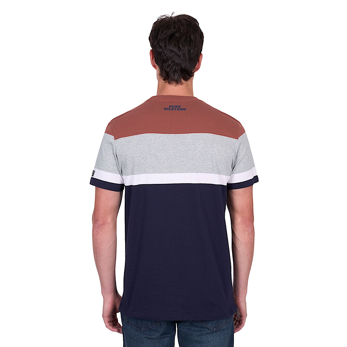Pure Western Men’s Jeffery Tee - Navy/Rust