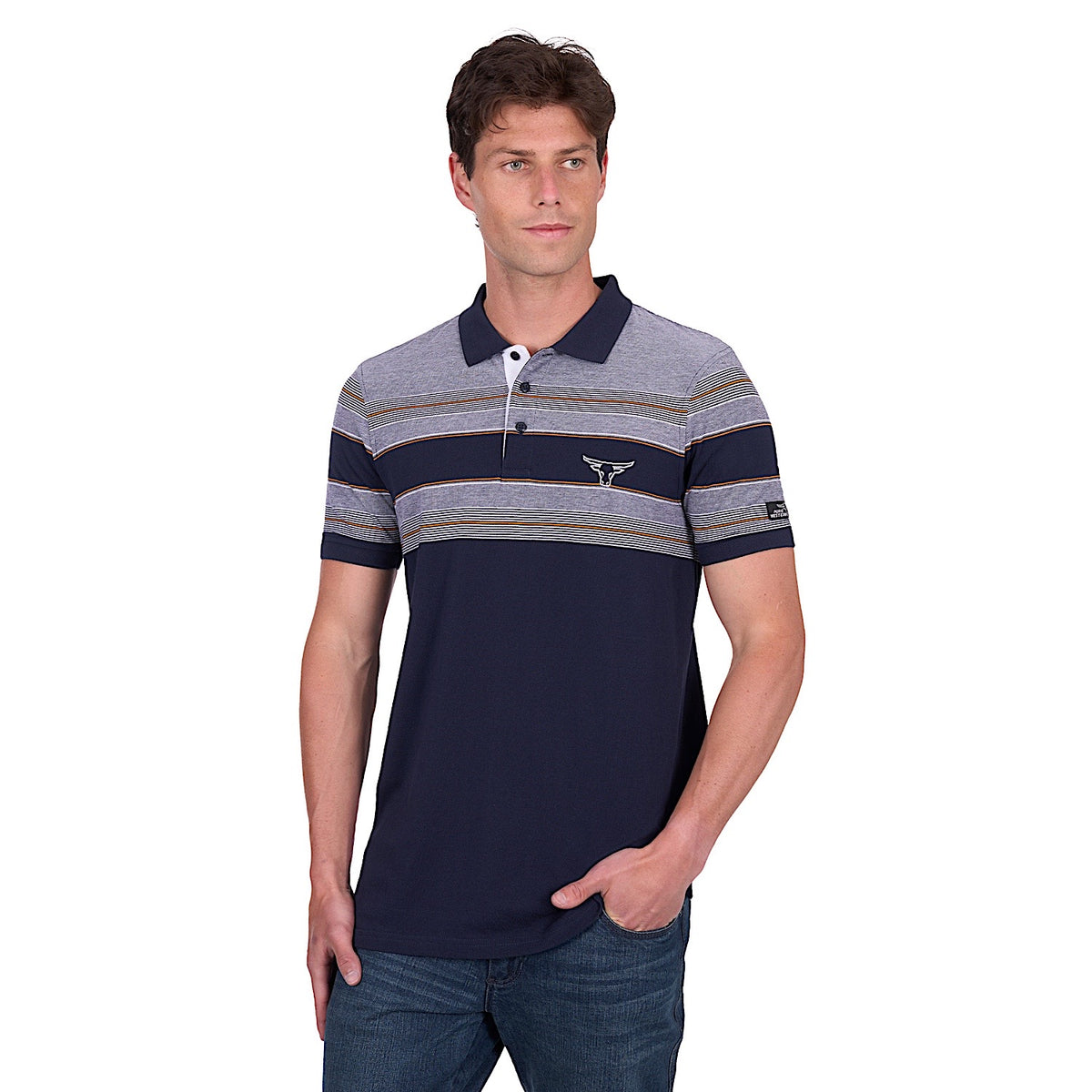 Pure Western Men’s Brad Polo - Navy