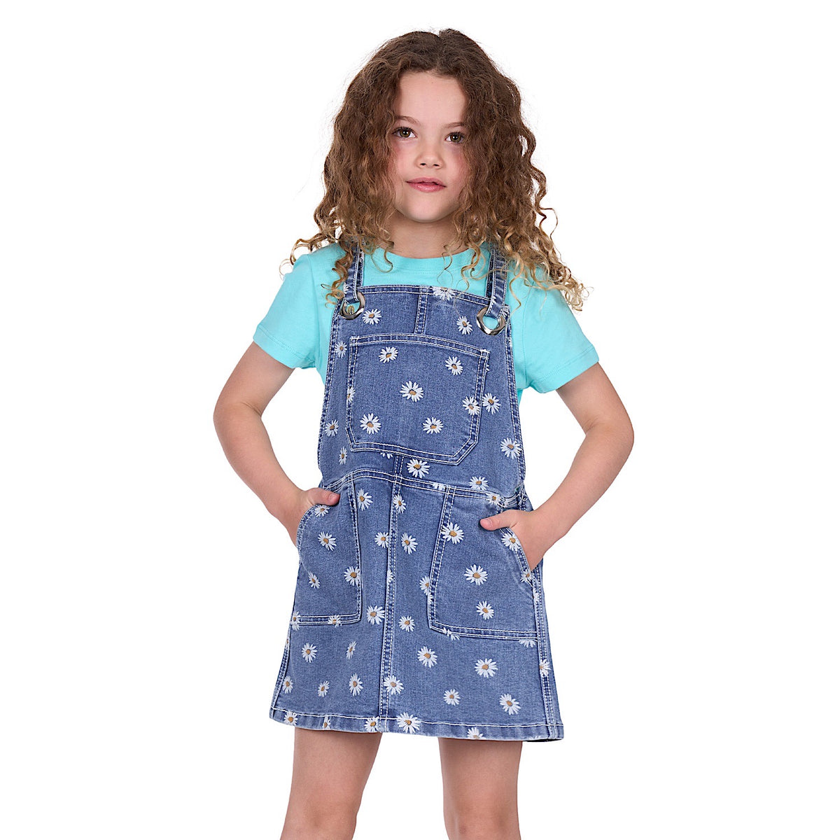 Pure Western Girl’s Adison Pinafore - Retro Blue