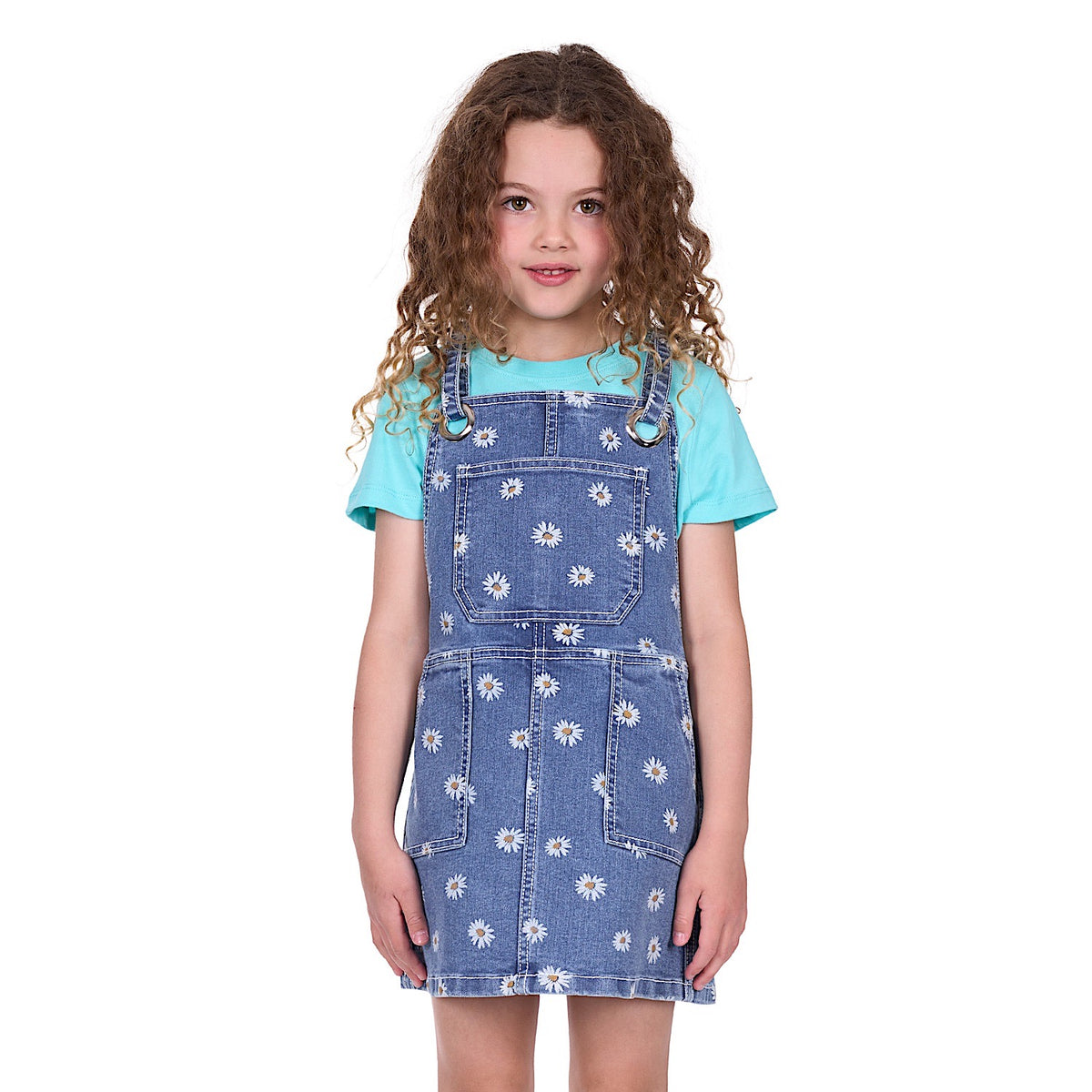 Pure Western Girl’s Adison Pinafore - Retro Blue