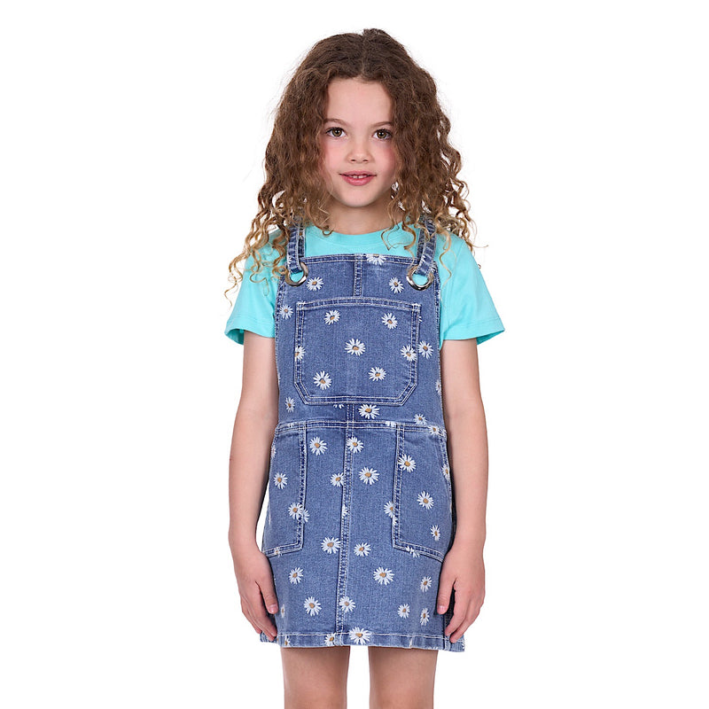 Pure Western Girl’s Adison Pinafore - Retro Blue