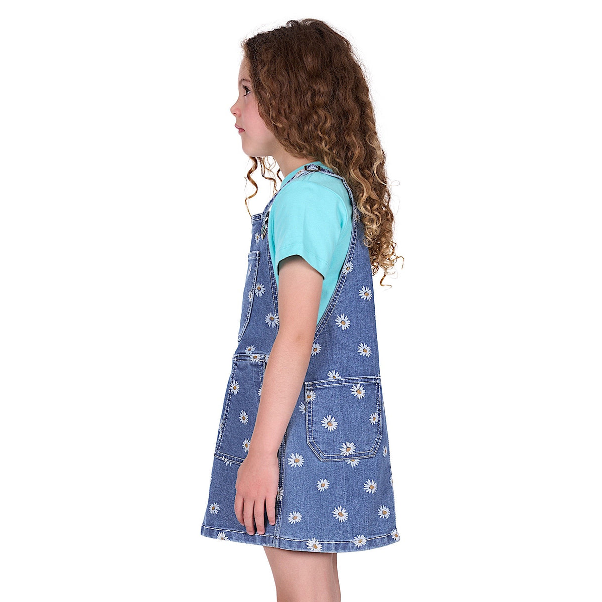Pure Western Girl’s Adison Pinafore - Retro Blue