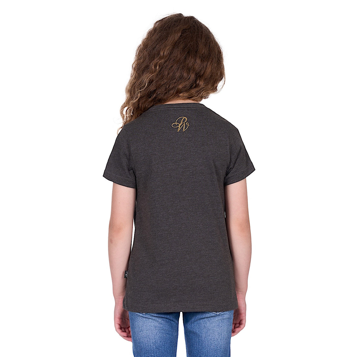 Pure Western Girl’s Bonita Tee - Charcoal Marle