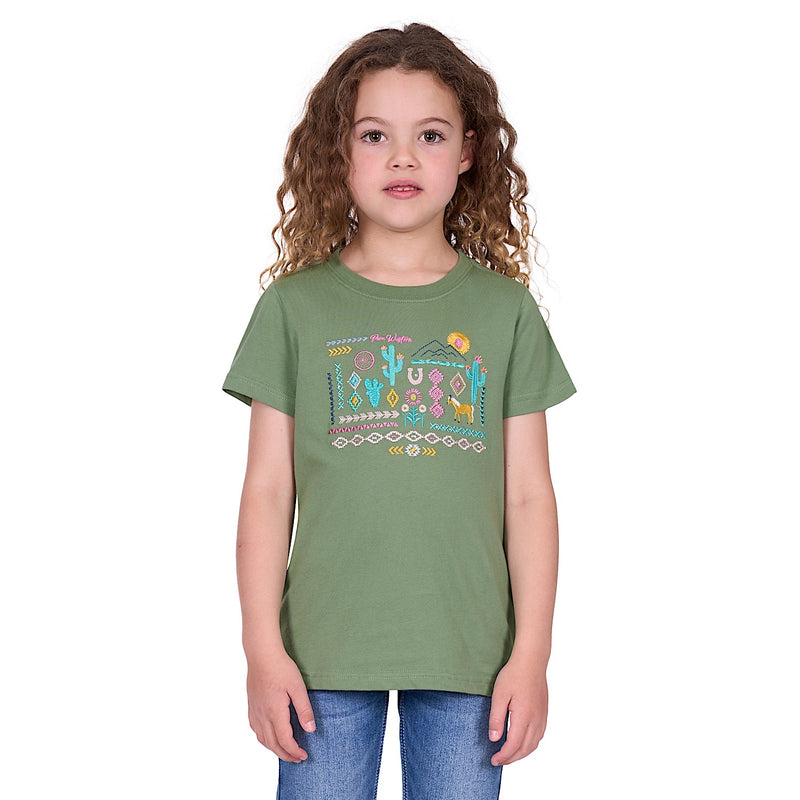 Pure Western Girl’s Candice Tee - Moss