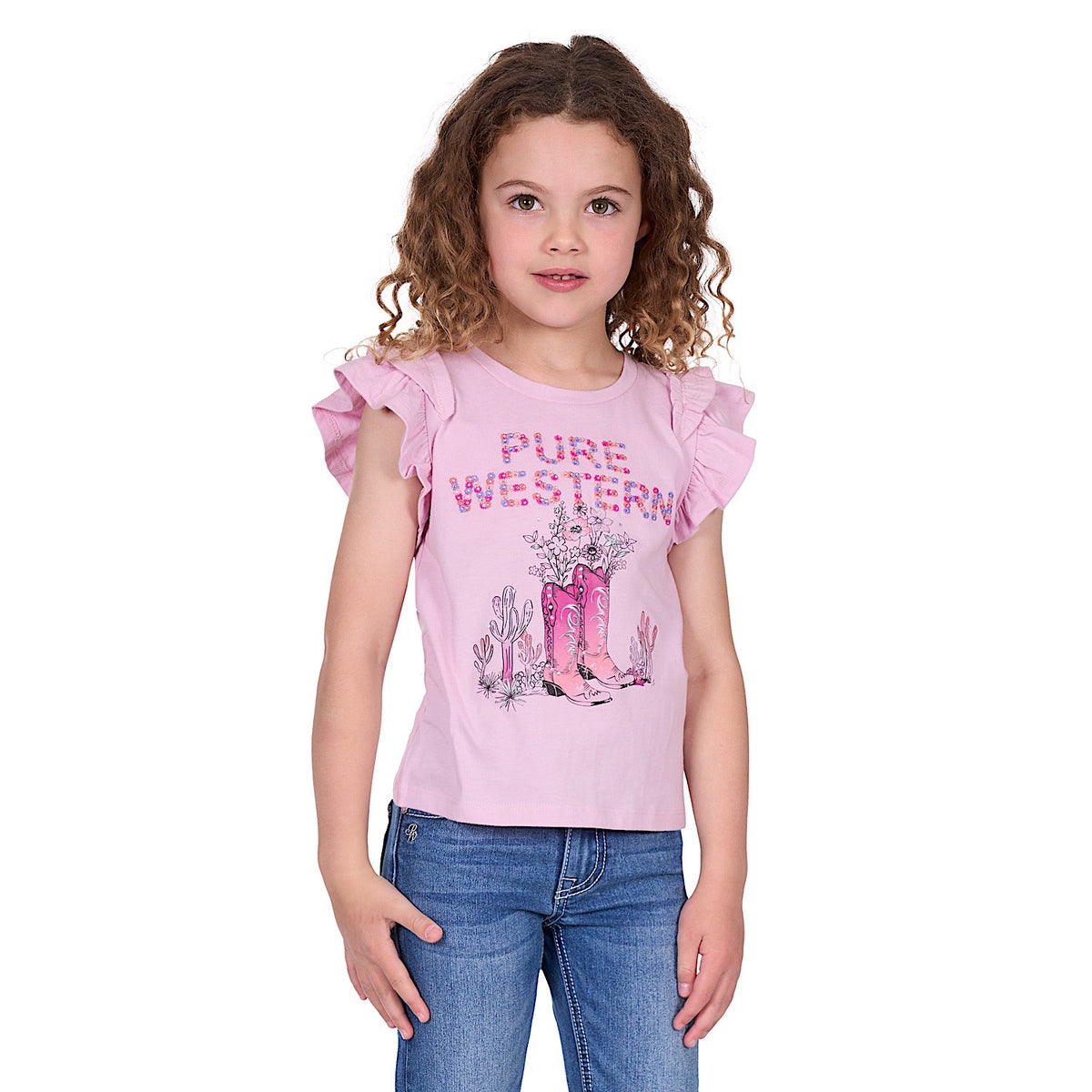 Pure Western Girl’s Pietta Tee - Pink
