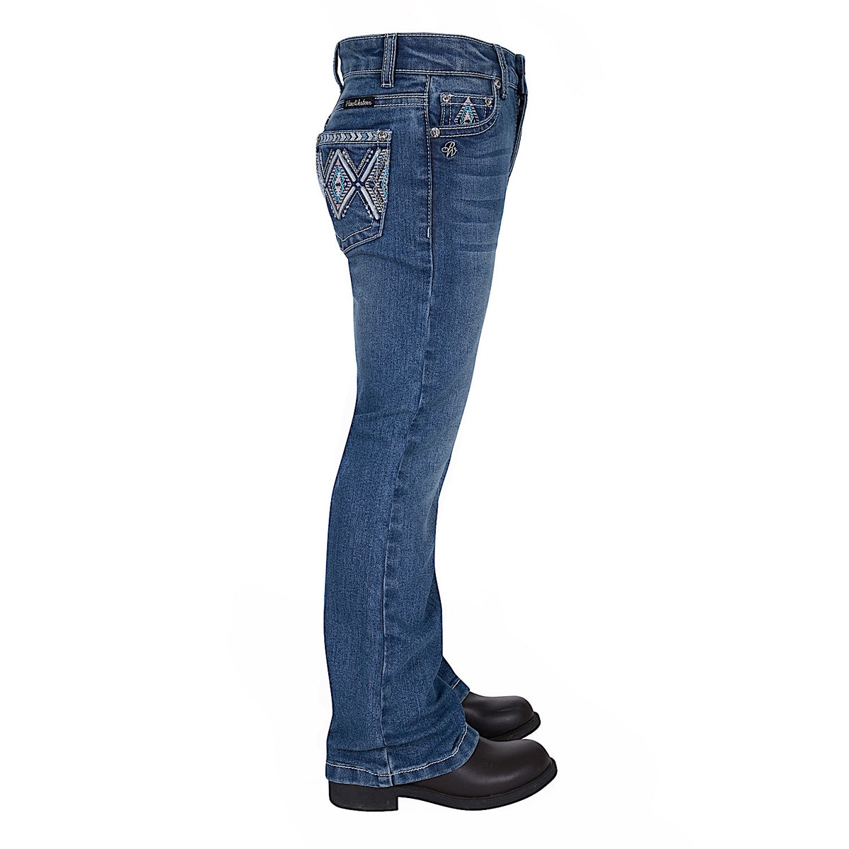 Pure Western Girl’s Pam Boot Cut Jean - Retro Blue