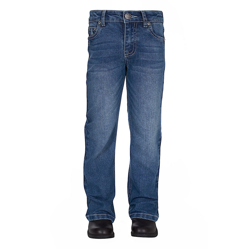 Pure Western Girl’s Pam Boot Cut Jean - Retro Blue