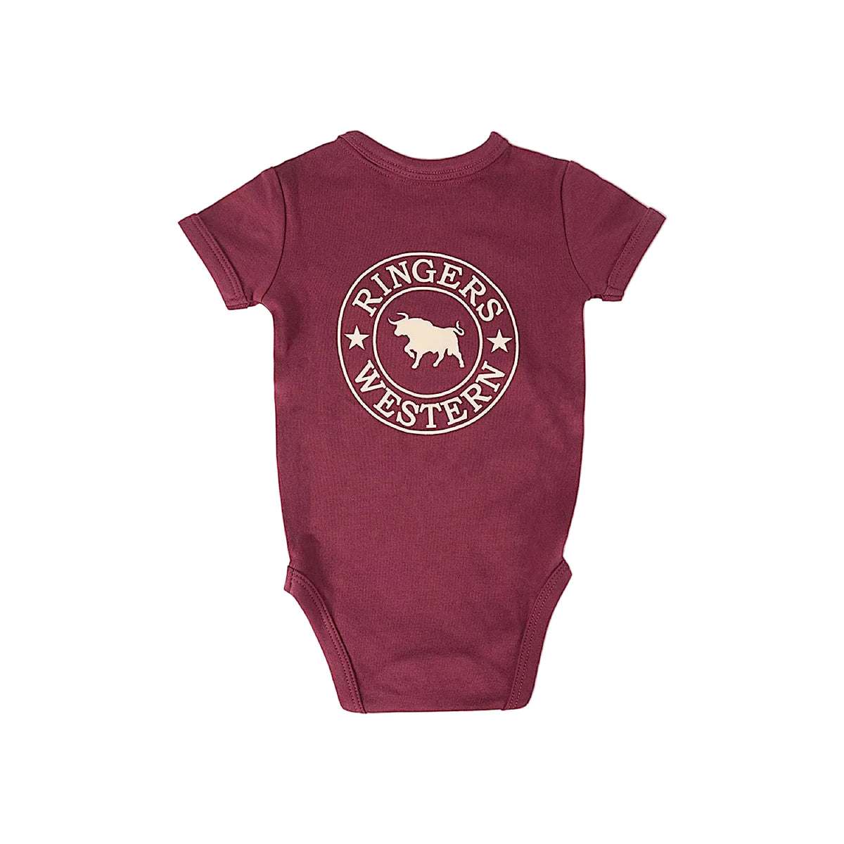Ringers Western Babies Romper- Plum / Beige