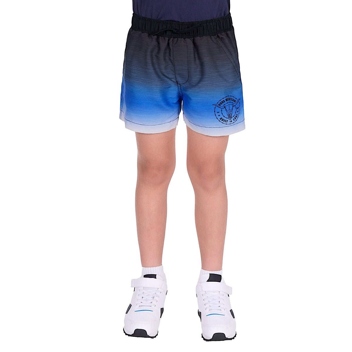 Pure Western Boy’s Phillip Boardshort - Black/Royal