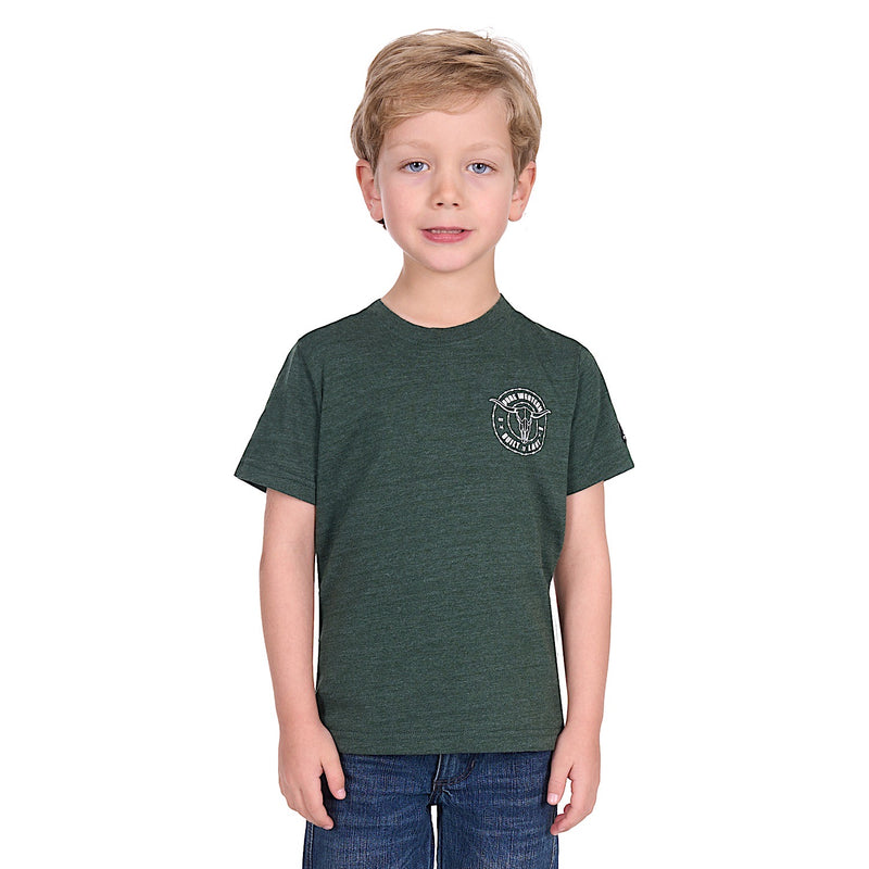 Pure Western Boy’s Walker Tee - Green Marle